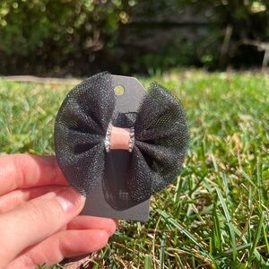 Elegant Black Hair Bow for Kids